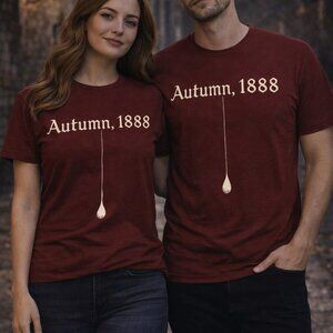 Autumn 1888 Jack the Ripper Inspired Gothic True Crime Unisex Graphic Tee Soft